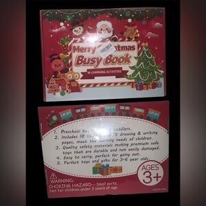 Merry Christmas Busy Book for Kids - Red